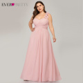 Elegant Bridesmaid Dresses Plus Size Ever Pretty Flower A-Line Sweetheart One Shoulder Ruched Chiffon Wedding Guest Dresses 2020