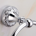 Sus 304 Stainless Steel Bathroom Accessories Set Chrome Plated Towel Ring Silver Carved Bathroom Product Towel Holder