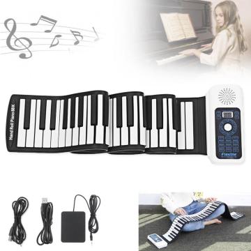 SLADE 88 Keys USB MIDI Roll Up Piano Electronic Portable Silicone Flexible Keyboard Organ Built-in Speaker with Sustain Pedal