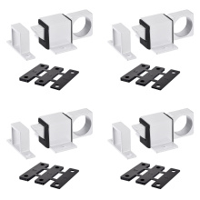 uxcell Door Bolt Latch, Aluminum Alloy Security Automatic Window Gate Spring Bounce Lock, 4 Pcs (White)