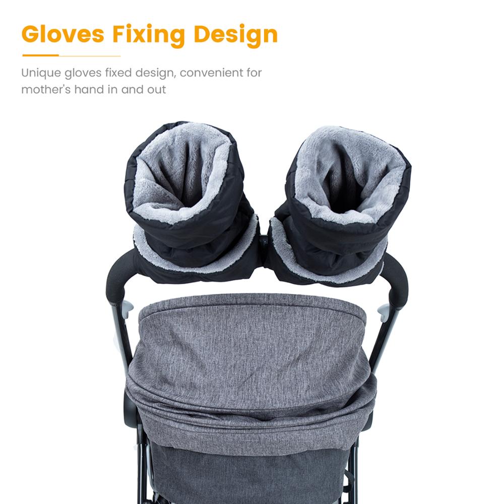 Orzbow Winter Baby Stroller Gloves Windproof Pram Hand Muff Mother Warm Pushchair Hand Cover Gloves Baby Stroller Accessories