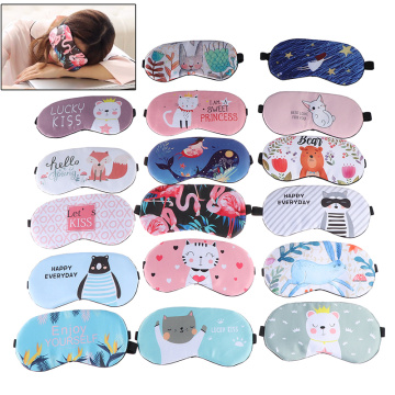 1PC Cute Sleeping Eye Mask Soft Padded Sleep Eyeshade Cartoon Animal Picture Eye Shade Cover Rest Relax Blindfold Eye Care