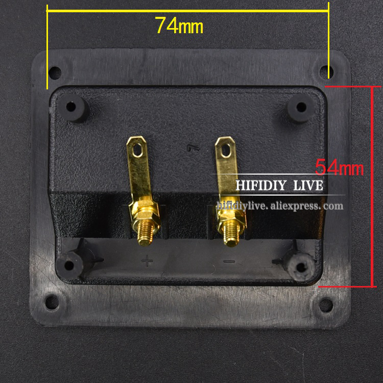 HIFIDIY LIVE Wire Cable Connector / Acoustic Components Speakers Terminal Box Shell 2 copper Binding Post (Install Hole 75x55mm)