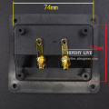 HIFIDIY LIVE Wire Cable Connector / Acoustic Components Speakers Terminal Box Shell 2 copper Binding Post (Install Hole 75x55mm)