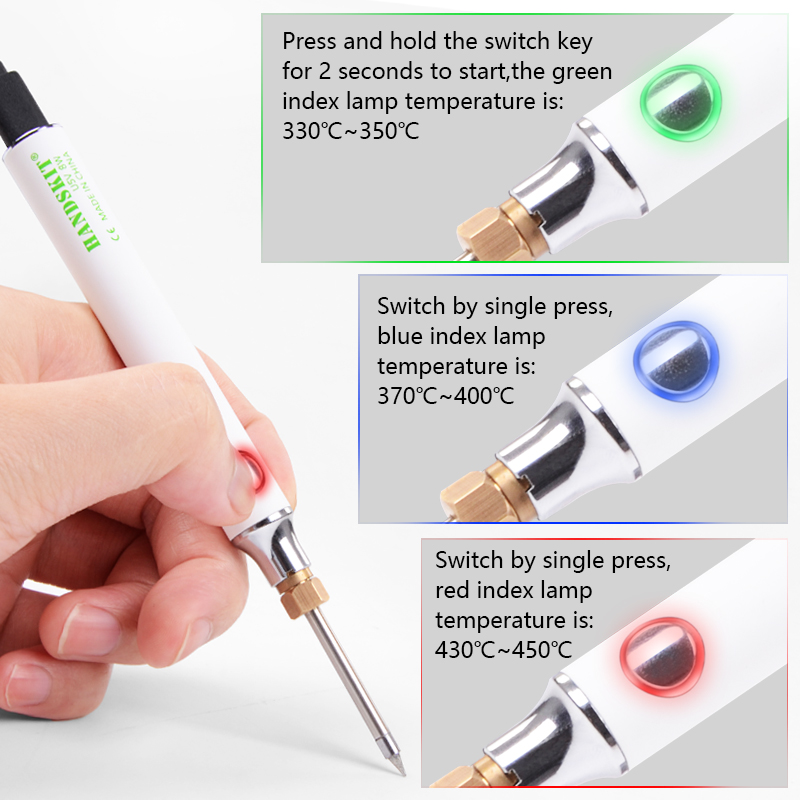 Handskit Charging USB Soldering Iron Electric 5V 8W Tin Soldering Iron with regulator wired Kit soldering stand