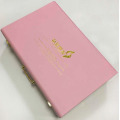 Silk Dense Family Pink Leather Packing Gift Box