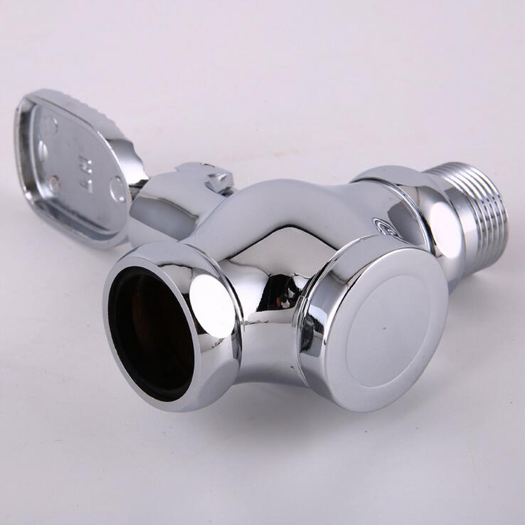 Foot-pressing type public toilet / WC flush valve, Copper stool flushing valve, Urinal flush valve chrome plated, Free Shipping