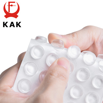 KAK 30-80PCS Self Adhesive Silicone Furniture Pads Cabinet Bumpers Rubber Damper Buffer Cushion Protective Furniture Hardware