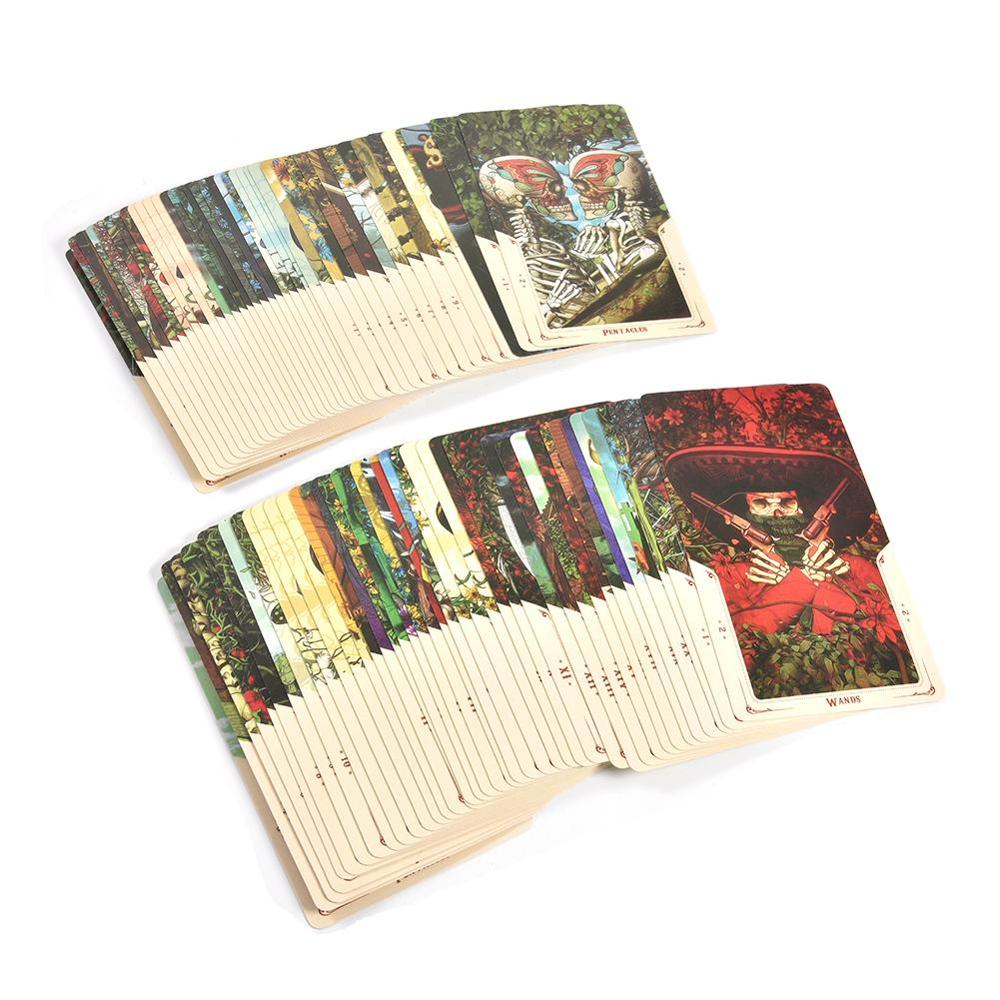 78pcs Santa Muerte Tarot Cards Deck Full English Party Table Board Games Playing Cards For Friends Family Entertainment Game