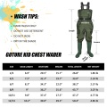 Goture Kid Waterproof Fishing Waders Fishing Pants For Kids Age From 3-9 Years Old Fishing Suit
