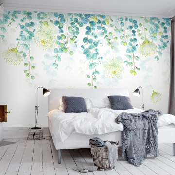 Custom Photo Mural Fresh Green Leaves 3D Modern Living Room Sofa TV Background Wall Art Home Decor Wallpaper For Bedroom Walls