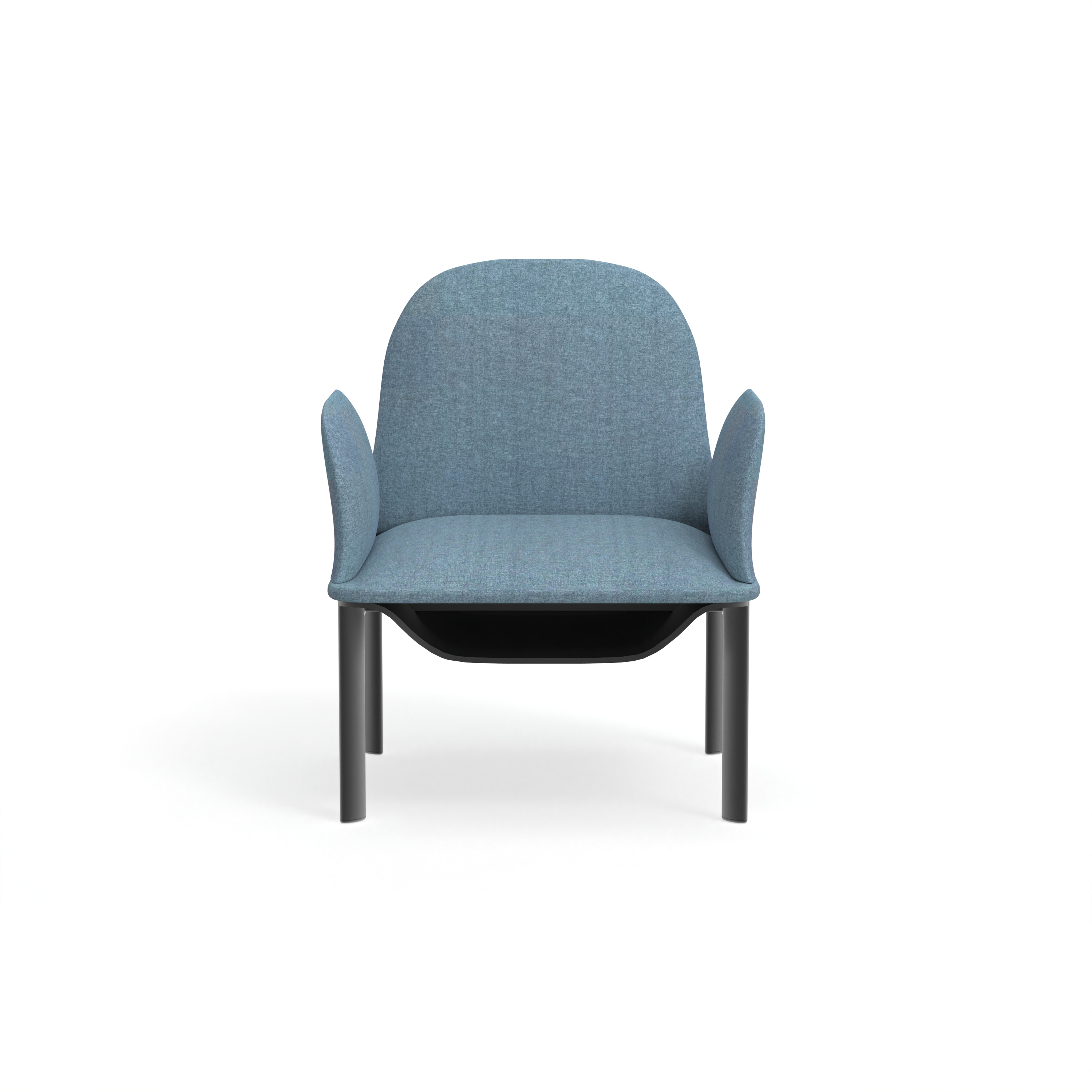 Patent - protected Single - Person Armchair with Injection - molded Shaped Foam Padding Under - seat Storage and Selectable Charging Socket Modular Design Baked - Paint Egg - like Metal Legs Suited for Office Gree