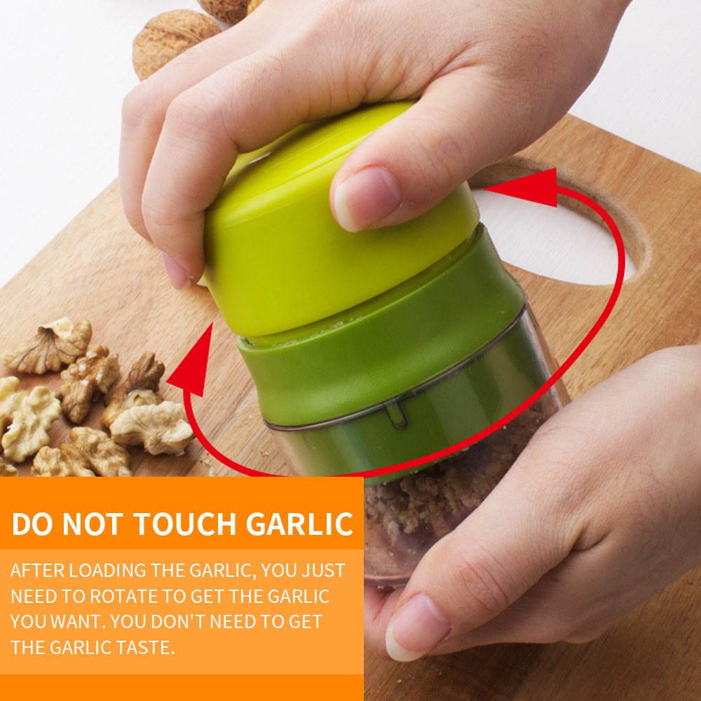 JueQi Garlic Press Machine Multifunction Mincer With Storage Container Kitchen Gadget Dishwasher safe Kitchen Accessories