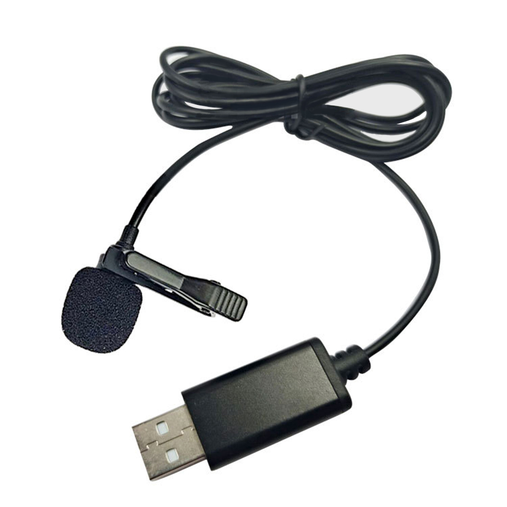 USB Lavalier Microphone 360 ° Omnidirectional Clip-on Wired Lapel Mic Plug&Play for Computer PC Laptop Video Conference Chatting