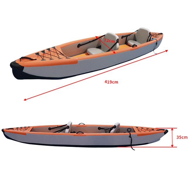 Inflatable Canoe Pvc Folding Kayak Boat Fishing Kayak 4