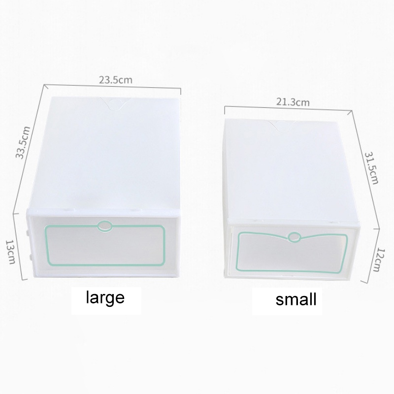 1Pc Transparent shoe box storage shoe boxes thickened dustproof shoes organizer box can be superimposed combination shoe cabinet