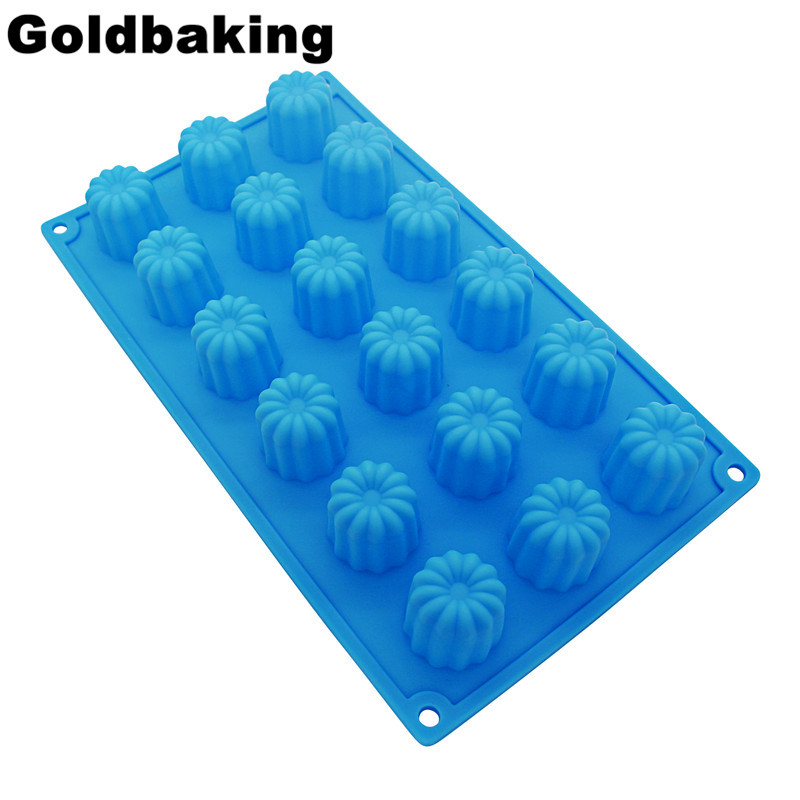 18 Cups Small Silicone Canneles Mold French Custard Coffee Cake Mould Bordelais Silicon Candy Maker
