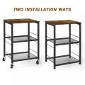 Industrial End Table with Storage Shelf