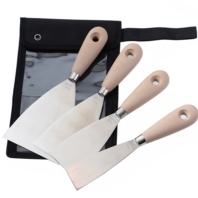 4/6/8/10cm Putty Knife Scraper Blade Shovel Stainless Steel Wooden Handle Wall Paint Plastering Spatula Hand Tool