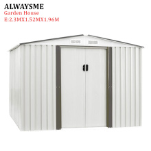 ALWAYSME Garden House Tool House Outdoor Storage Shed 2.3MX1.52MX1.96M E style Metal Material