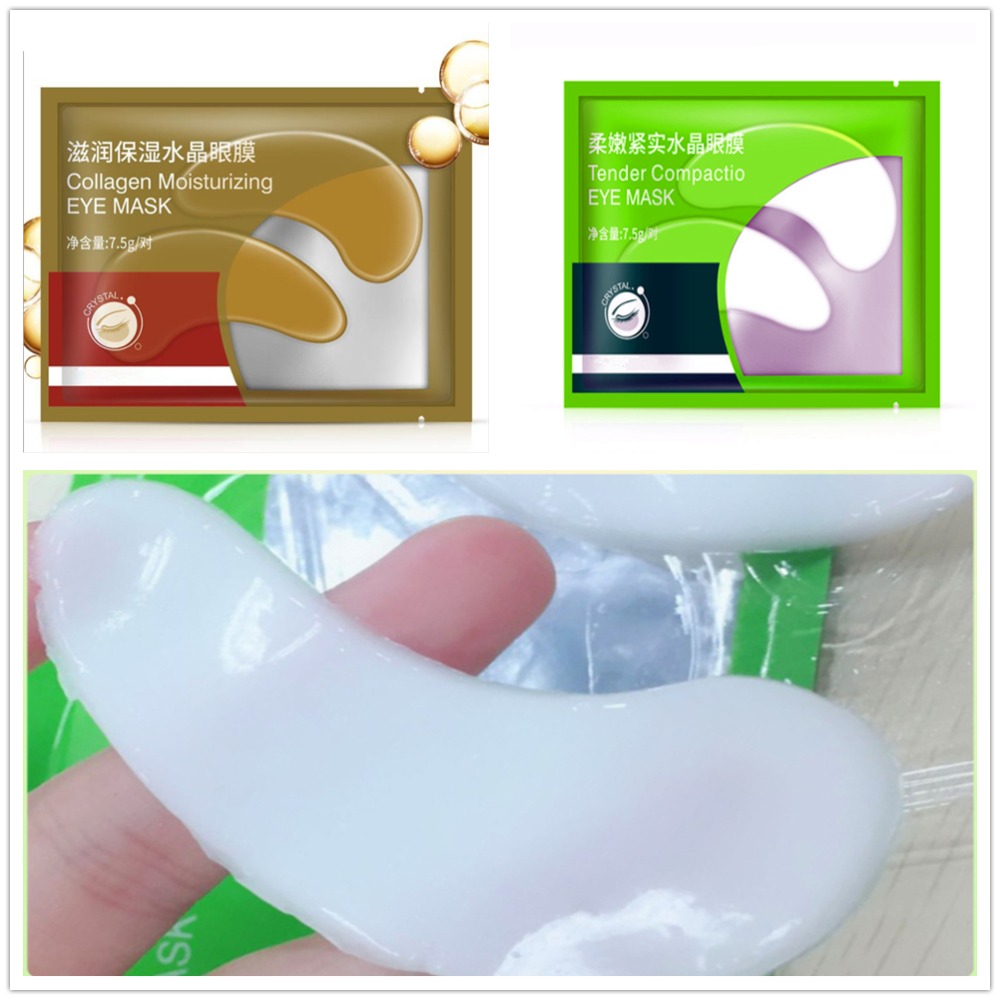 DISAAR 8pcs 4packs Eye Mask Face Collagen Gel Patches for Anti-puffiness
