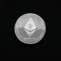 Silver/Gold Plated Ethereum Coin commemorative Coin Litecoin Art Collection Gift Physical Antique Imitation Home Decoration
