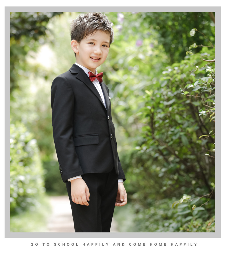 2019 Kids boys wedding Blazers Black suits boy slim blazer stylish formal suits sets for boy party clothes flower boy clothing