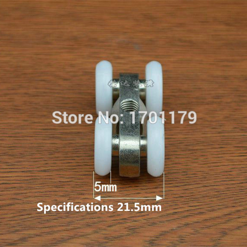 Shower glass sliding door fittings hanging small pulley wheel hanging conventional four-track roller wheel pulley - Special