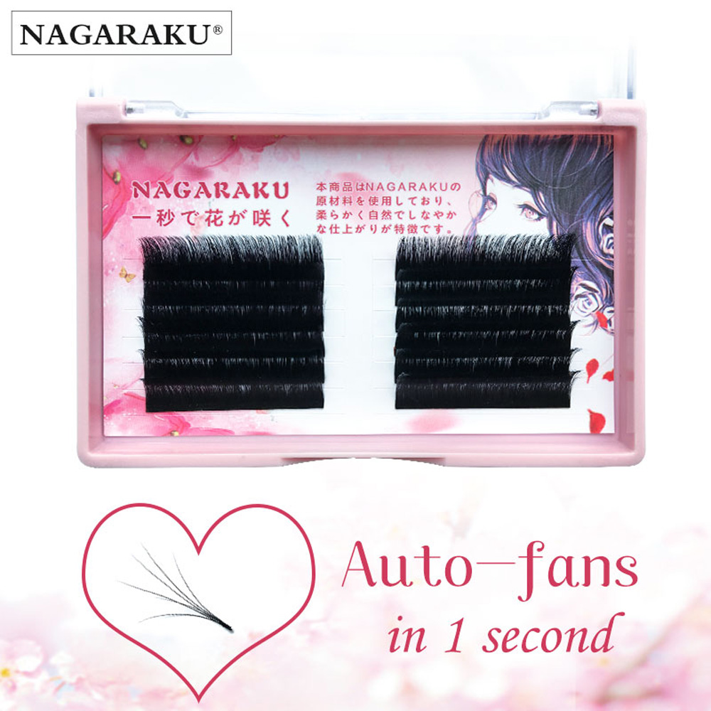 NAGARAKU Eyelashes Makeup Eyelash Extension Bloom Auto Fans Eyelash Easy Fanning Lashes Auto Fan Magnetic Camellia Beauty
