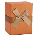 Unique Orange Bowknot Watch Box Chic Storage Case Cardboard Present Gift Box Rectangle High-Grade Watch Packing Box Jewelry Box