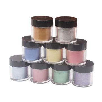 9Pcs Pearlescent Mica Pigment Pearl Powder UV Resin Crystal Epoxy Craft DIY Jewelry Making Slime Toning Color Highlight Glitter