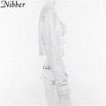 Nibber Fashion Sexy hollow Sweatshirt Women 2019 O-Neck Solid Crop tops Hoodie Long Sleeve street Casual Sweatshirt Tops mujer