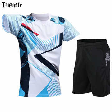 High quality tennis jerseys badminton shirt shorts set Men Table tennis sets ping pong clothes Badminton jogging sports suits