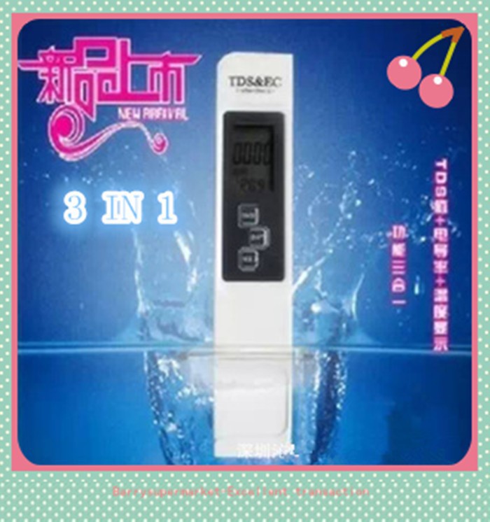 2PCS Portable Digital TDS Meter Water Quality Tester Filter Purity Pen Stick 0-9999 PPM Testing Equipment