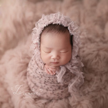Newborn Baby Photography Props Baby Photo Knitting Costume Infant Vintage Cotton Wrap Nursling Soft Blanket Dress Up For Neonate