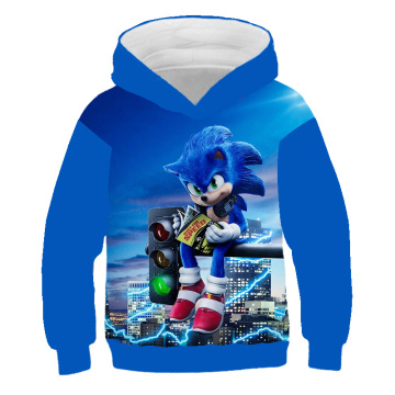 Sonic the Hedgehog 3d Baby Hoodies Children Clothes Cartoon Sweatshirt Long Sleeves Pullover Harajuku Streetwear Autumn Clothes