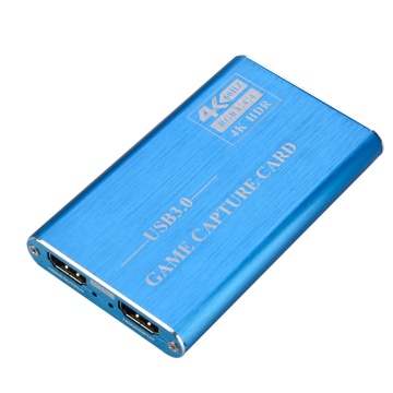4K HDMI to USB 3.0 1080P Video Capture Card for OBS Game Live Streaming Plug and Play Without Driver Software(Blue)