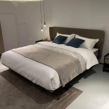 Italian Light Luxury Napa Leather Bed