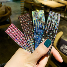 Square Bling Crystal Hairpins Headwear forWomen Girls Rhinestone Hair Clips Pins Barrette Accessories