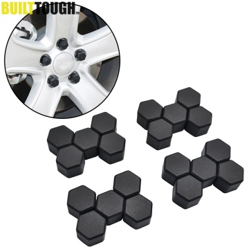20pcs 17mm 19mm 21mm Black Car Wheel Caps Bolts Covers Nuts Silicone Auto Wheel Hub Protectors Screw Cap styling Anti Rust Cover