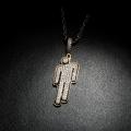 TOPGRILLZ New Villain Pendant With Tennis Chain Gold Silver Color Iced Out Cubic Zirconia Hip hop Necklace Jewelry Gifts For Men