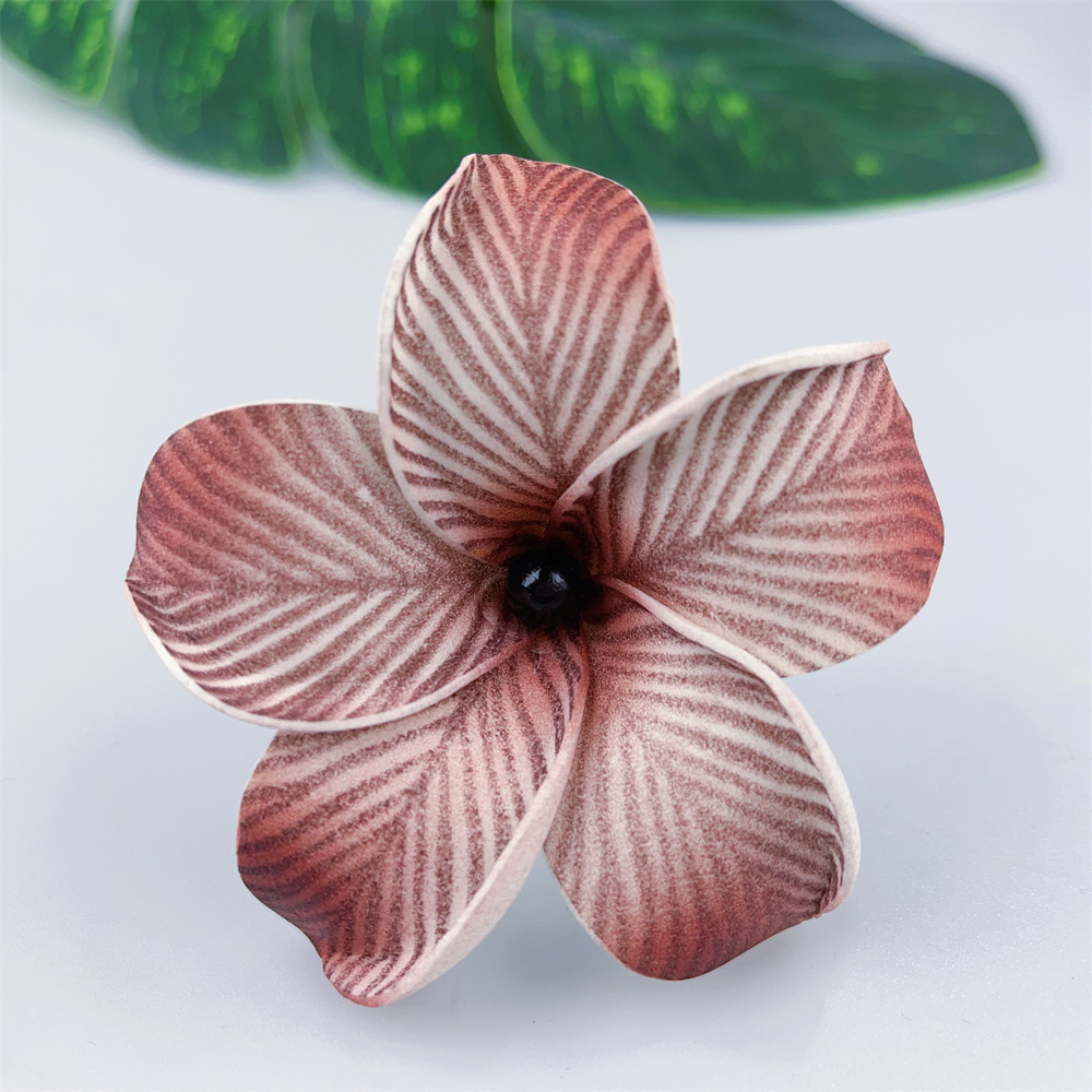 Kn Hf019b Bk Plumeria Hair Pick