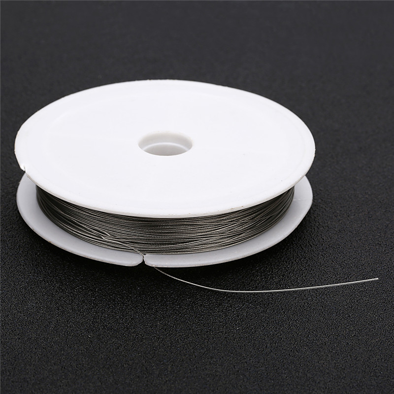DC 0.3/0.45/0.5/0.6mm 1 Roll/lots Resistant Strong Line Stainless Steel Wire Tiger Tail Beading Wire For Jewelry Making Finding