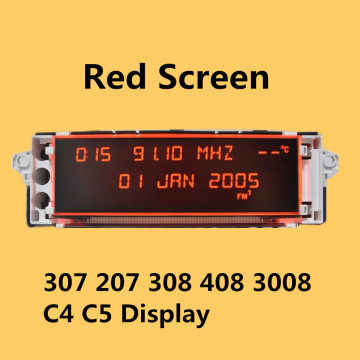 Car Original Screen Support USB AUX Display Red Monitor 12 pin Suitable 307 207 308 408 3008 C4 C5 Display