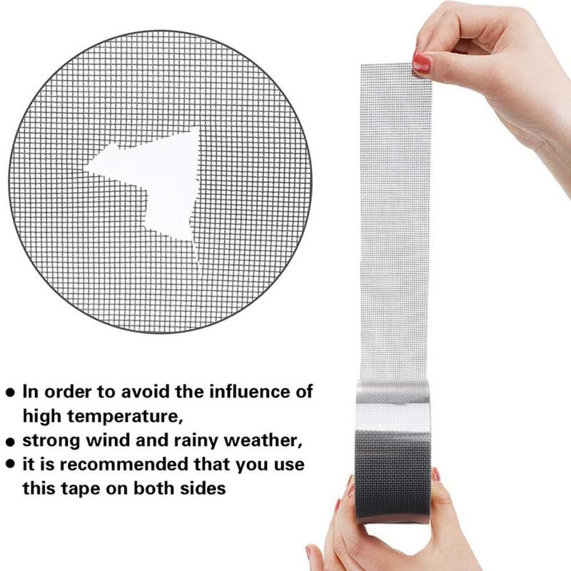 Window Net Anti-mosquito Mesh Sticky Wires Patch Repair Door Mosquito Summer Tape Netting Repair Patch Screen Hole Window B N4D5