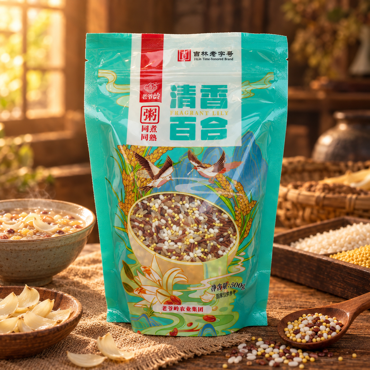 Fragrant Lily Porridge Cooked Together3