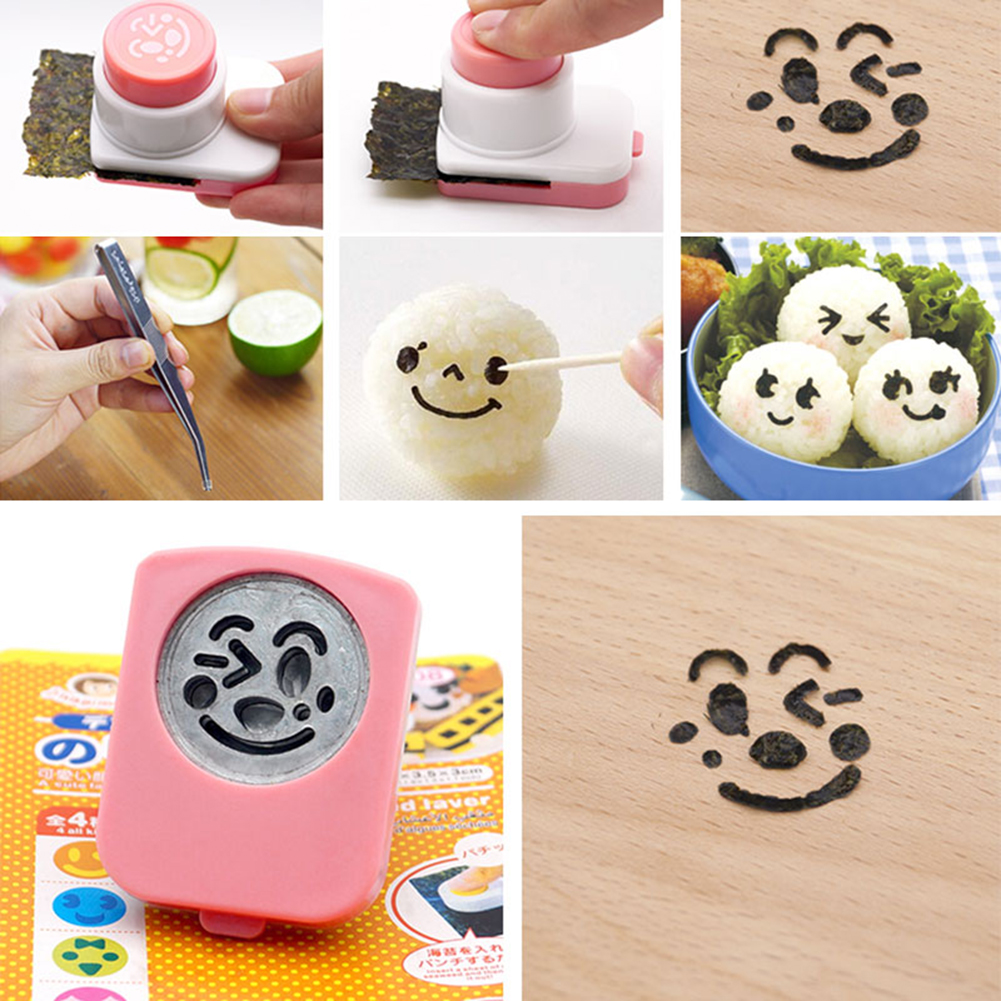 DIY Sushi Tool Nori Punch Embossing Device Cutter Rice Ball Kitchen Bento Decoration Kitchen Tools