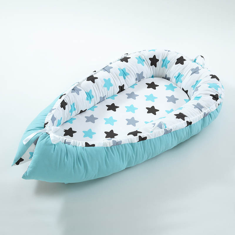 80*50cm Baby Bed Portable Washable Crib Travel Bed Infant Toddler Cradle For Newborn Baby Bassinet Bumper Mattress
