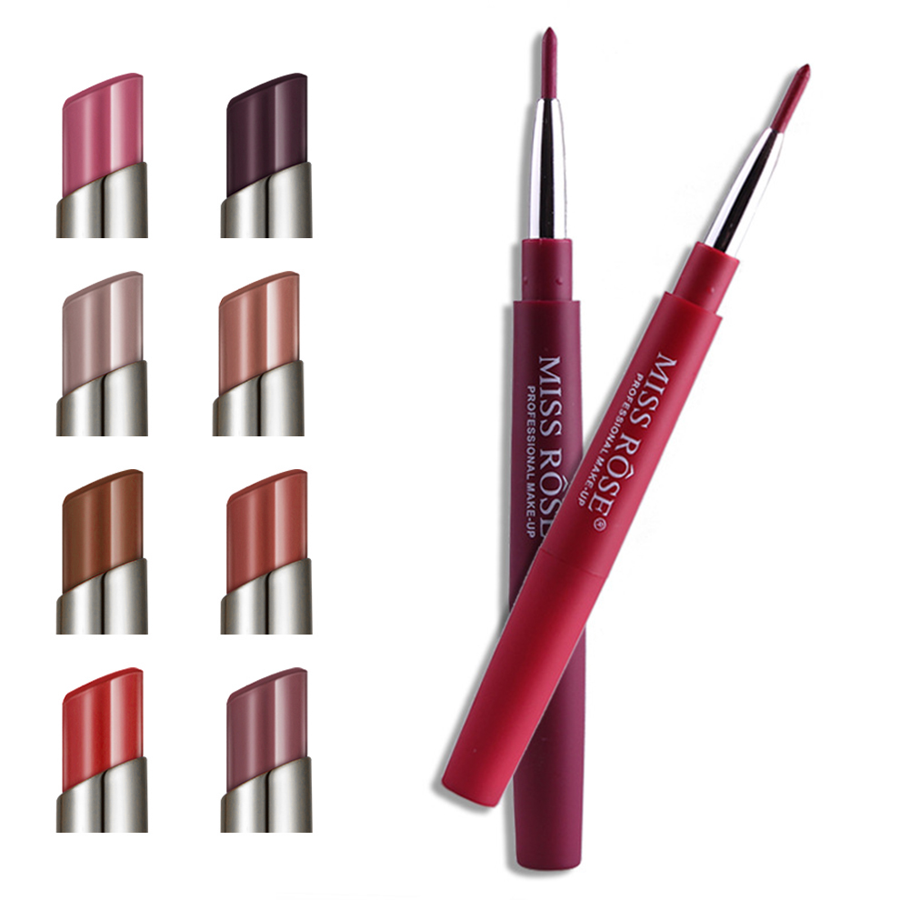 20 Colors Multi-function Double Head Matte Lip Liner Lipstick Long Lasting Waterproof Beauty Makeup Tool Lipliner Cosmetic TSLM1