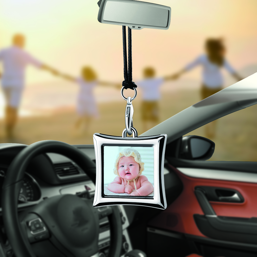 Creative Car Pendant Photo Frame Auto Ornaments Interior Rear View Mirror Decoration Love Family Girl Friends Photos Cars Gifts